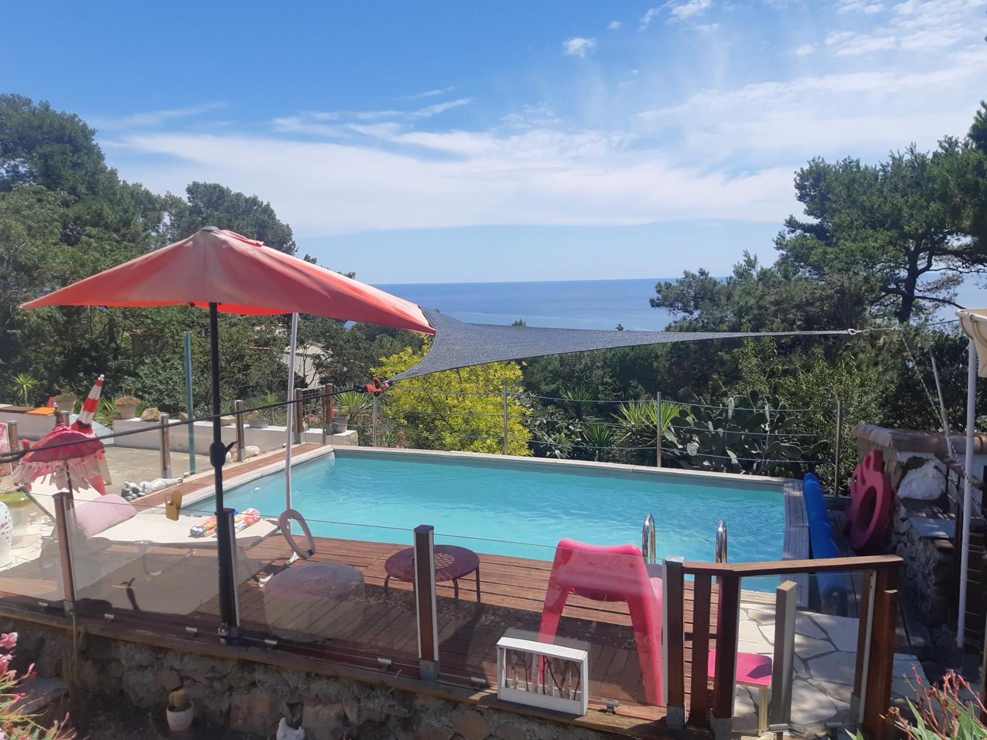 Haut De Villa Au Mont St Clair Vue Exceptionnelle Mer Et Foret Terrasses, Piscine, Petanque, Solarium Prives Sète Zewnętrze zdjęcie